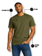 5 / 10 Pack Men'S Cotton T-Shirts – Super Soft Breathable Stretch Tees – Durable Comfort Fit Casual, Work or Sports Men'S Tops Multipack – Local UK Shipping