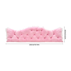 Large Ultra-Soft Comfortable Plush Backrest Pillow, Princess Style Reading Cushion, Neck and Back Support, Luxurious Fashionable Home Style Multifunctional Lace Ruffled Headboard Cushions, Suitable for Bedroom, Living Room, Dorm, Sofa Home Decor, Machine