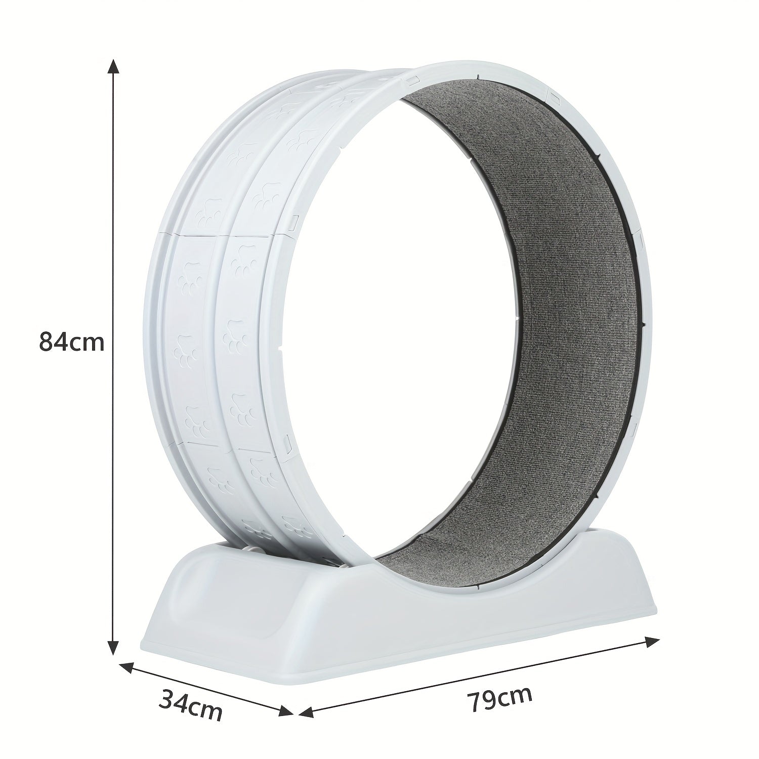 Cat Exercise Wheel, 79 Cm Cat Treadmill for Indoor Cats, Running Wheel with Carpeted Runway, Easy to Install & Fitness & Health, Suitable for Most Cats, Plastic Wheel