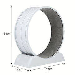 Cat Exercise Wheel, 79 Cm Cat Treadmill for Indoor Cats, Running Wheel with Carpeted Runway, Easy to Install & Fitness & Health, Suitable for Most Cats, Plastic Wheel