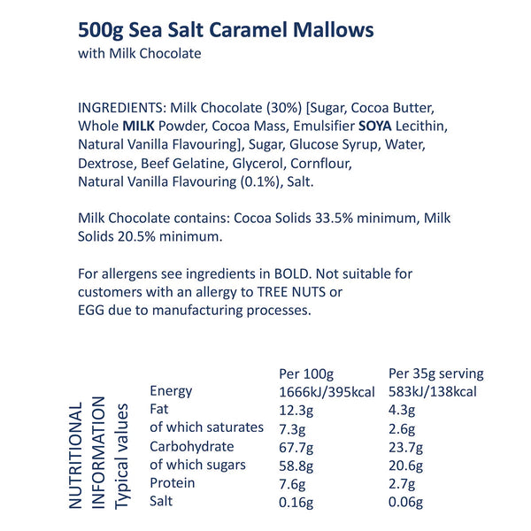 J.Charles Sea Salt Caramel Mallows, 500G