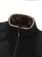Men's New Stand-up Collar Casual Autumn and Winter Jacket Jacket Men's Velvet Padded Warm Fashion Winter Clothes -padded Jacket