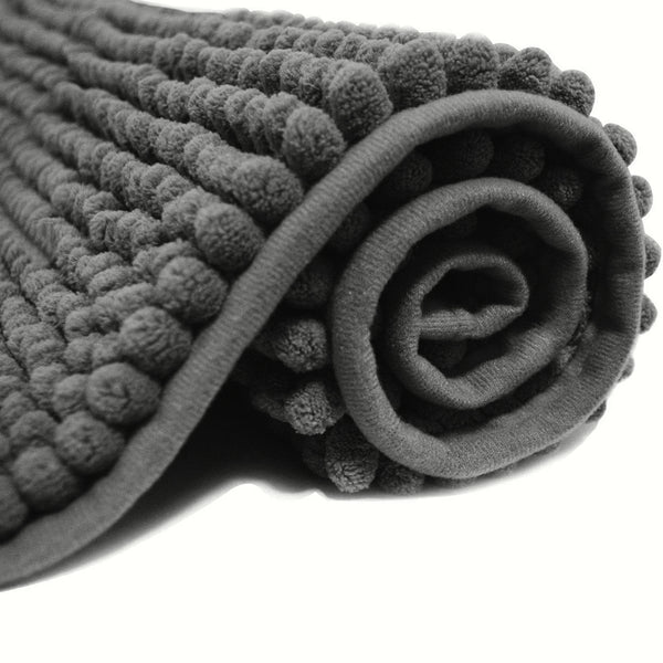 1pc Soft Chenille Bath Mat – Durable Chenille Rug with Non-Slip Backing, Stylish Bathroom Rug, Machine Washable Bath Mat, Non-Slip Area Rug for Shower Room & Home Use