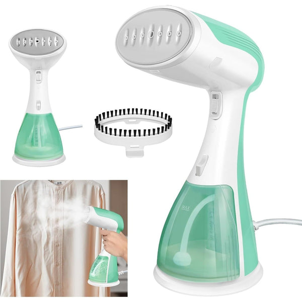 1800W Handheld Clothes Steamer, Portable Garment Steamer Clothing for Home Office Travel, 30s Fast Heat-up Powerful steam Iron with 300ML Large Water Tank, Mini Compact Fabric Wrinkle Remover