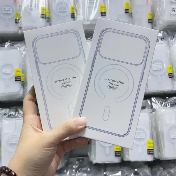 Clear Magnetic Phone Case Compatible with iPhone 17 Series (17, 17 Pro, 17 Air, 17 Pro Max) | Transparent Shockproof TPU Cover | Slim Protective Phone Accessory