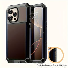 Durable Shockproof Phone Case for iPhone 17 Air 16 15 Pro Max Plus with 360 Degree Dustproof Protective Cover and Built In Glass Screen Protector Mobile Phone Case