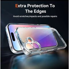 TVELO Clear Phone Case for iPhone 17, iphone 17 air, iphone 17 pro, iphone 17 pro max, Transparent Slim Fit Hard Protective Cover, Shockproof Mobile Case black greay