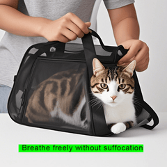 Portable Pet Carrier Backpack Carrying Mesh Pet Backpack Adjustable Shoulder Strap Small and Medium Cat Dog Rabbit Hamster Backpack Functional Foldable One Shoulder Crossbody Mesh Pocket Strap Suitable for Hiking and Traveling 60*38*30cm