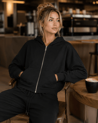 Women'S Soft Touch Tracksuit Set, Zip Up Hooded Jacket & Joggers, Casual 2pcs Lounge Wear Co Ord Outfit, Casual and Sports Wear, Gym Wear Street Wear