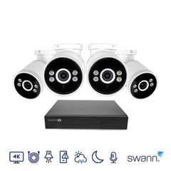 Swann 4K NVR 8 X Channel / 4 X NHD-ADVANXB Bullet Cameras with 1TB HDD SWNVK-8ADVANX4B-EU
