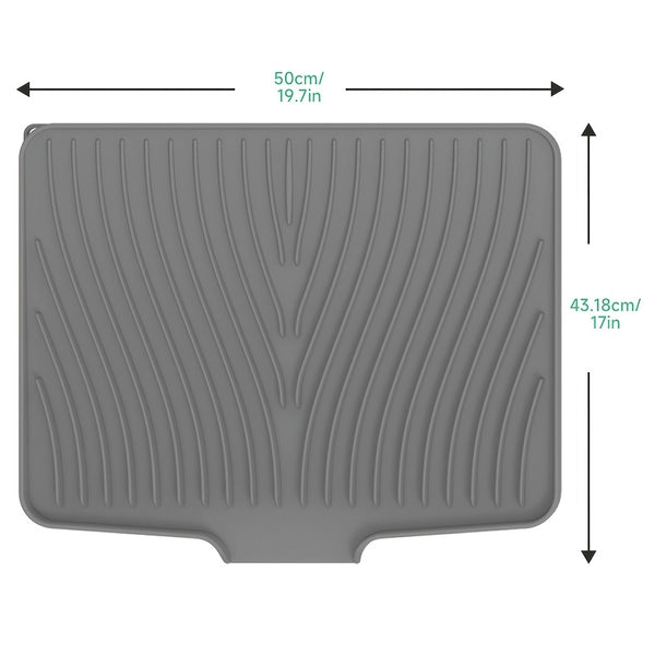 Silicone Kitchen Sink Drying Mat Rectangle Non Slip Worktop Saver Dish Drainer