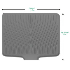 Silicone Kitchen Sink Drying Mat Rectangle Non Slip Worktop Saver Dish Drainer