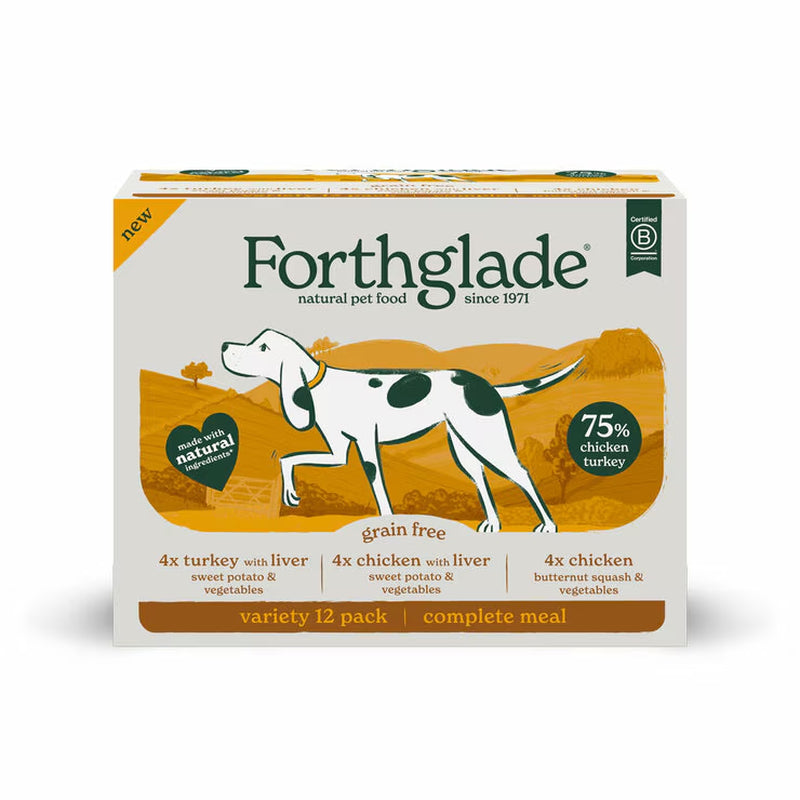 Forthglade Grain Free Poultry Variety Pack, 12 X 395G