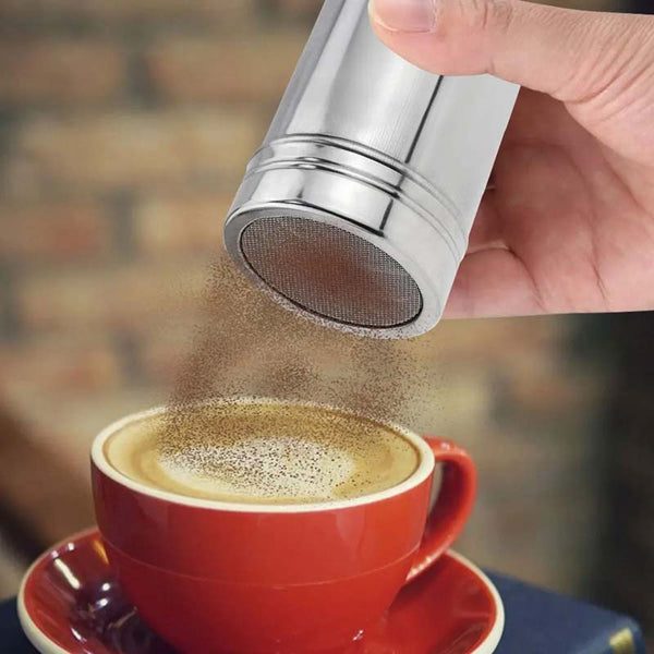 A Stainless Steel Shaker for Dusting Icing Sugar, Cocoa, And Flour, Perfect for Seasoning Spices