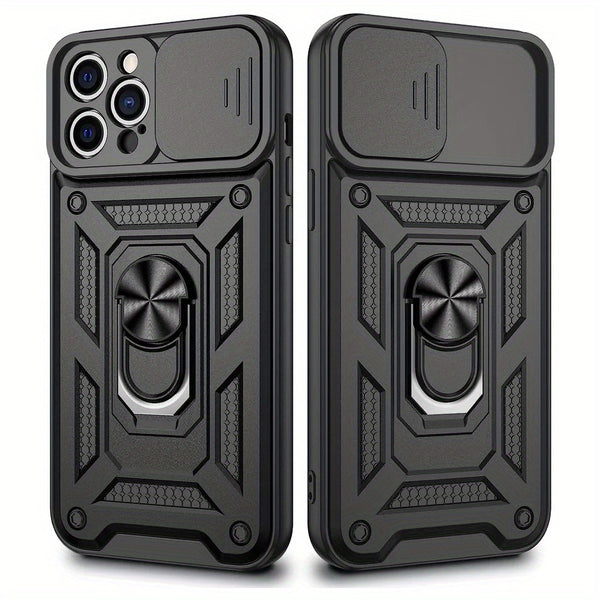 Phone case: Shock-Proof Protective Case for iPhone 15 14 13 11 12 Pro Max Plus Max XR 7 8 SE 2020 with Ring Holder