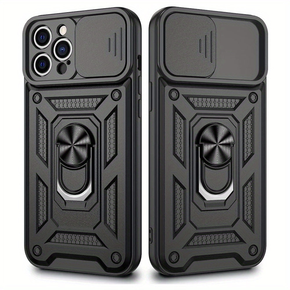 Phone case: Shock-Proof Protective Case for iPhone 15 14 13 11 12 Pro Max Plus Max XR 7 8 SE 2020 with Ring Holder