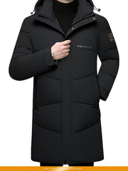 Pearson OBM Men's Long Hooded Windproof Thermal Insulated Padded Coat