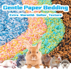 BUCATSTATE 20L/450g Hamster Bedding, 99% Dust-Free Guinea Pig Paper Bedding Odor Control Paper Bedding, Cozy Small Animal Bedding For Rabbit Rat Syrian Dwarf Hamsters Gerbils