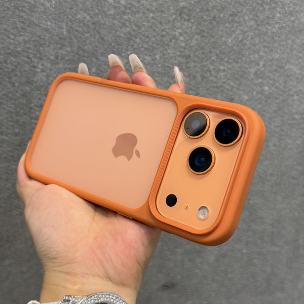 Phone Case - Luxury Matte Orange Shockproof Case for Iphone 17 Pro Max 17 Pro Transparent Back Cover Anti-Scratch Protective Phone Case