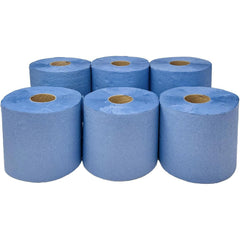 6 x Centrefeed Blue Rolls | 2 Ply Embossed Paper Towels | 110m | Strong & Absorbent | UK Supplier | Perfect for Commercial & Kitchen Use Cleaning