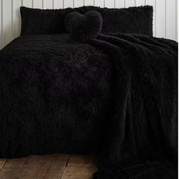 Teady bear Long Cord Microfiber Duvet Set | Hotel-Quality Comfort with Button Closure & Corner Ties | Machine Washable for Easy Care | Single, Double, King, Super King Sizes Available