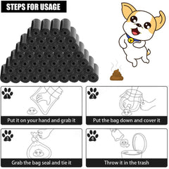 1200pcs/60 rolls Thickened Pet Poop Bag, Easy to Clean, , Perfect for Dog Poop, Pet Poop Bag|Playful Design|Leak Proof Material, Bagp Waste Bags with Dispenser UK