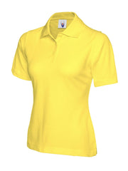 Uneek Clothing UC106 Women's Classic Short-Sleeved Poloshirt - Uniform, Casual or Office Wear | 50/50 Cotton Polyester | Plain Tee Top for Ladies, Side Vents