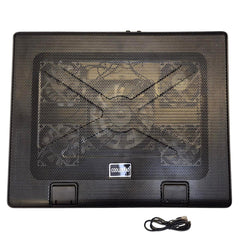 Laptop Cooling Pad 3/5 Fans Adjustable Stand USB Quiet Cooler with LED for 12–17 Inch Notebook