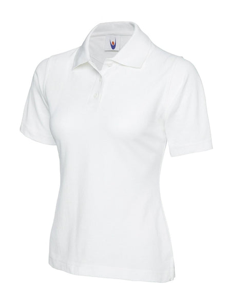 Uneek Clothing UC106 Women's Classic Short-Sleeved Poloshirt - Uniform, Casual or Office Wear | 50/50 Cotton Polyester | Plain Tee Top for Ladies, Side Vents