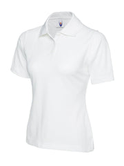 Uneek Clothing UC106 Women's Classic Short-Sleeved Poloshirt - Uniform, Casual or Office Wear | 50/50 Cotton Polyester | Plain Tee Top for Ladies, Side Vents