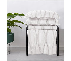 Luxury 3-Piece Embossed Quilted Bedspread Set – Super Soft All-Season Microfiber Comforter with Matching Pillow Shams, Elegant Wave Design, Bed Throw Single Double King Size, Lightweight Yet Warm Modern Bedding Set, Ideal for Modern or Traditional Homes
