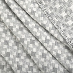 Life Comfort Reversible 100% Cotton Gauze Grey Throw, 127 X 162 Cm