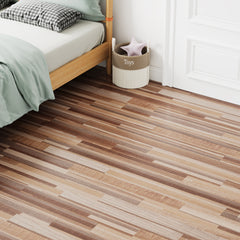 36pcs - 2mm Thickened PVC Self-adhesive Flooring, Silent Wood-grain Effect Floor Tiles with Wear-resistant UV Coating for Easy Cleaning. Specifically Designed for Pet Dens, Kitchens, Balconies, Bedrooms and Rental Property Refurbishments To Enhance Home C