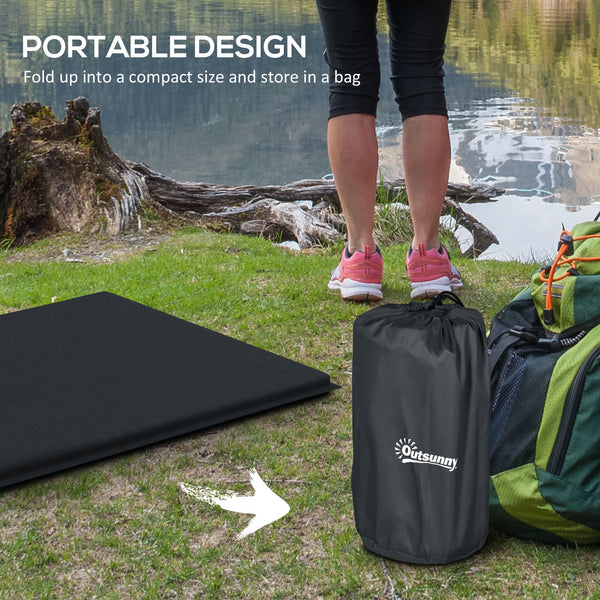 Self-Inflating Camping Sleeping Pad, Single Air Bed with Carry Bag