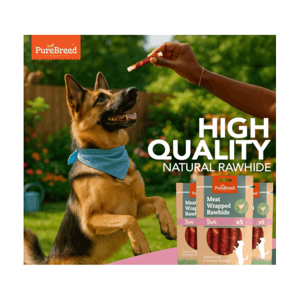 Meat Wrapped Rawhide Dog Treats - Duck Chews for Dogs, High-Protein and Low-Fat, Promotes Healthy Teeth, Great for Training, Rewards, Chewing Satisfaction, and Long-Lasting Enjoyment