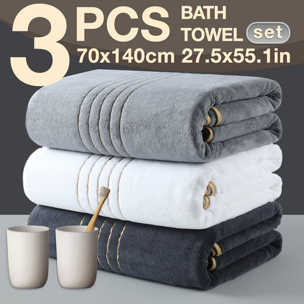 3pcs Coral Velvet Bath Towel Household Chest Bath Towel Coral Velvet Bath Towel Super Absorbent Bath Towel Soft Absorbent Adult Bath Towel Manufacturers Wholesale