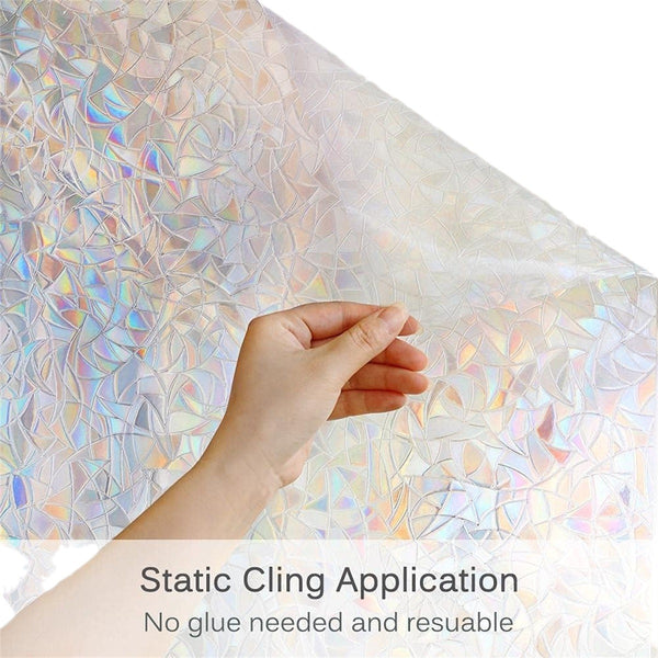 Frosted Window Film 39x23 Inch Self Adhesive Privacy Film Bubble Free Static Cling Anti-UV Glass Sticker Easy to Install for Home Office Bathroom Door Window Decor