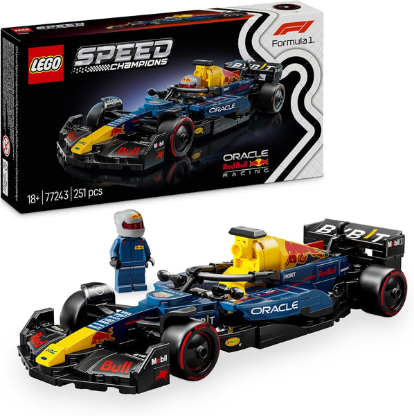LEGO Speed Champions Ferrari SF-24 F1 Race Car Toy - Model Kit W/A Formula 1 Driver Minifigure - Gift for 10+ Year Old Boys, Girls & Adult Motorsport Fans - Christmas Treat - 77242