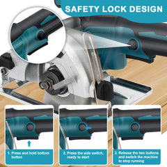 [Machine ONLY]Electric Circular Saw 125mm, Brushless motor,High Power Wood Cutting Saw for Hardwood, MDF, Plywood, Bamboo and PVC Pipe - Corded DIY & Professional Circular Saw