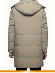 Pearson OBM Men's Long Hooded Windproof Thermal Insulated Padded Coat