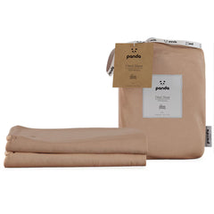 Panda 100% Bamboo Cot Size Fitted Sheets, 2 Pack in Quiet Grey