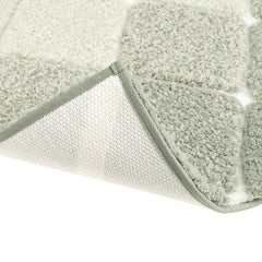 Mon Chateau Diamond Plush Bath Mat in Green, 60 X 91 Cm