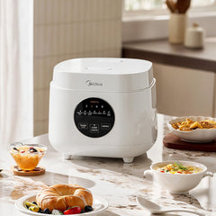 Midea Digital Rice Cooker - Kitchen Practical & Compact Rice Cooker, 1L Capacity (Cooks Up to 5.5 Cups of Rice), 605W, 1.5mm Non-Stick Inner Pot & 7 Preset Menus with LED Touch Display