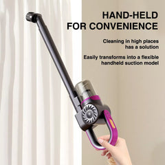 4-in-1 Handheld Vacuum Cleaner Ultra Lightweight Cordless Stick Vacuum, 8000 Pa Powerful Suction- High-Speed Motor, Vacuuming & Mopping & Sweeping, Suitable for Home, Carpets, Pet Hair Cleaning, Easy to Operate and Store,60dB Low Noise, 3000 mAh, Carpet C