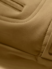 Men'S Winter Soft Shell Jacket with a Hood, Featuring Pockets And a Solid Color, Suitable for Outdoor Wear
