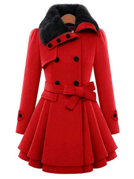 Women'S Elegant Winter Coat - Classic Mid-Length Open Front Long Sleeve Coat with Pockets, Solid Black Plain Design, Structured Collar & Smooth Fabric - Versatile for Everyday & Formal Outfits, Durable Cold Weather Outerwear, Coats for Women Winter, Winte