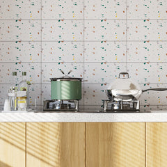 10 Sheets Marble Tile Stickers Stick on Tiles Peel and Stick Backsplash PVC Waterproof Oilproof Self Adhesive 30x60cm for Kitchen Bathroom Home Decor