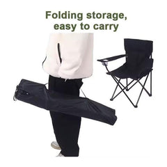 2 X Folding Camping Chair Outdoor Portable Garden Folding Camp Chair with Cup Holder