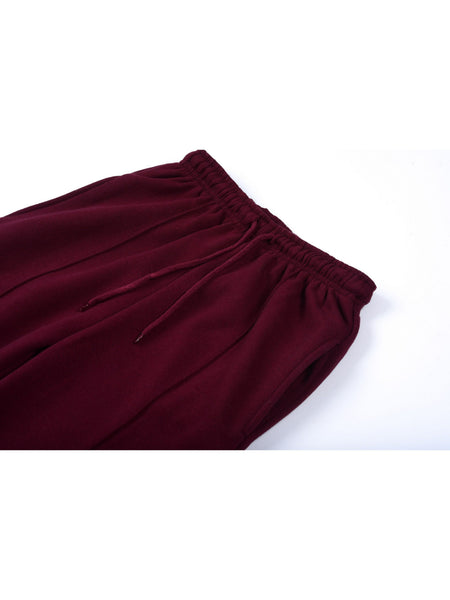 Women Drawstring High Waist Straight Leg Pants, Fashion Casual Pocket Trouser for Daily Wear, Ladies Bottom For All Season, Womenswear Basic Comfy Going Out Solid Color Sweatpant