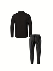 Procurement Products Autumn Winter Men'S Athletic Suit Casual Athletic Jacket And Pants 2pcs Set Plus Drawstring Outdoor Casual Athletic Pants Set